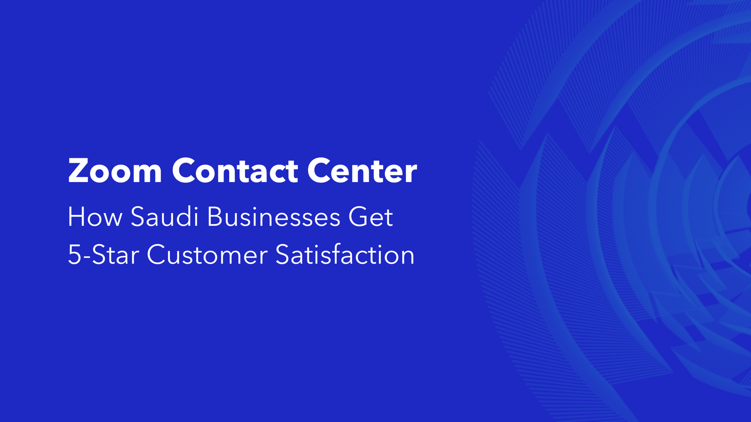 Zoom Contact Center presentation slide with blue gradient background and white text title