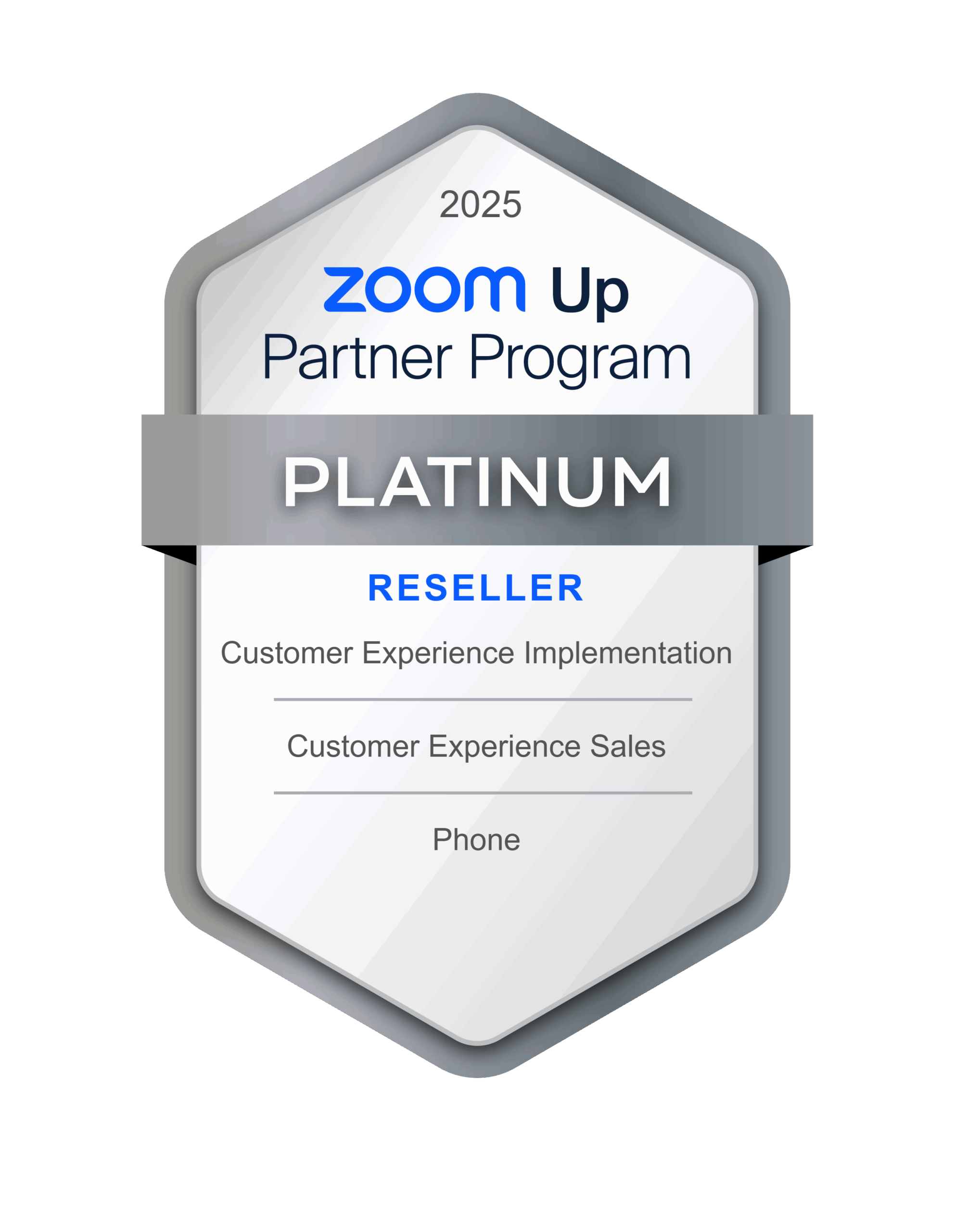 Zoom Up Partner Program 2025 Platinum Reseller Badge