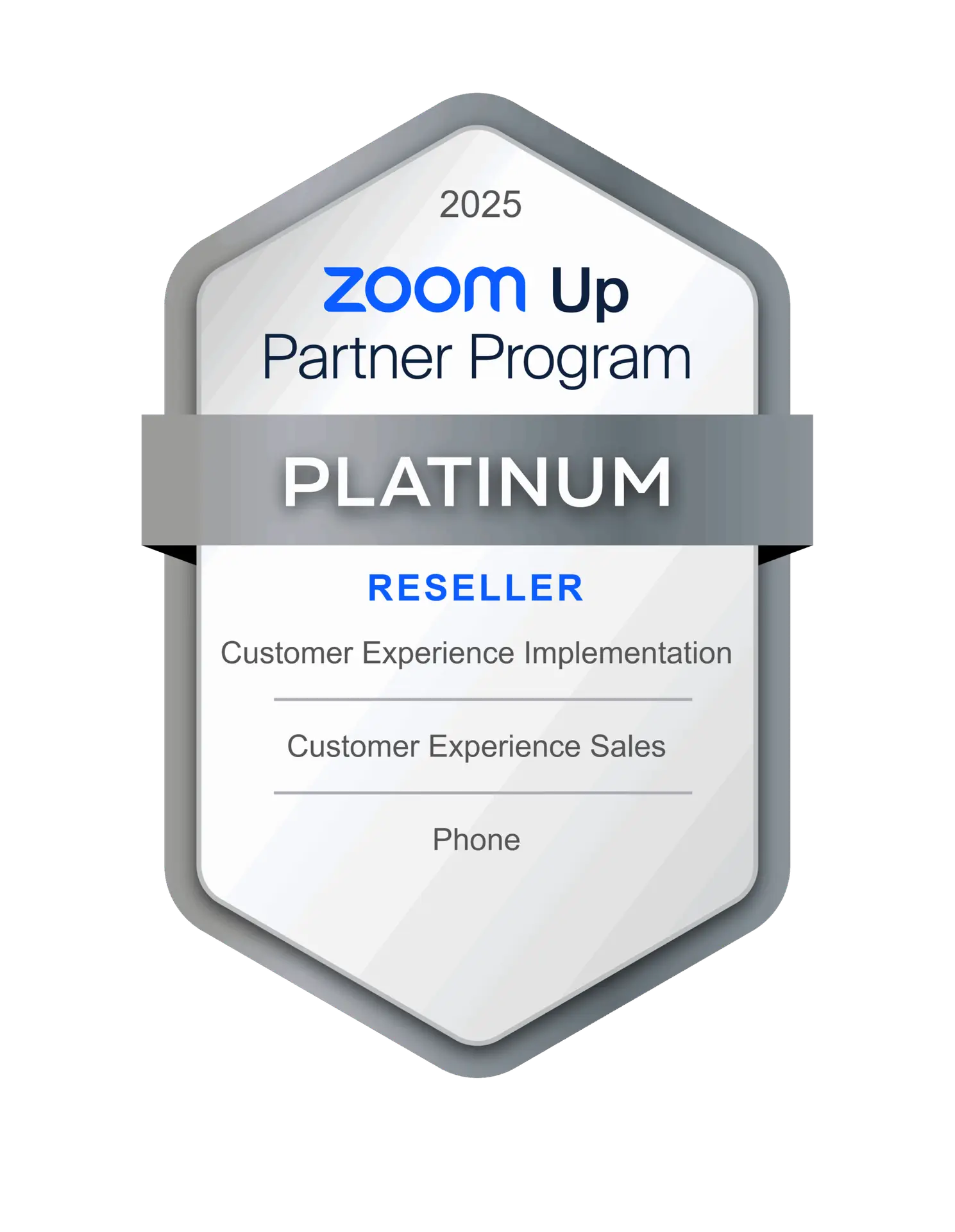 Zoom Up Partner Program 2025 Platinum Reseller Badge