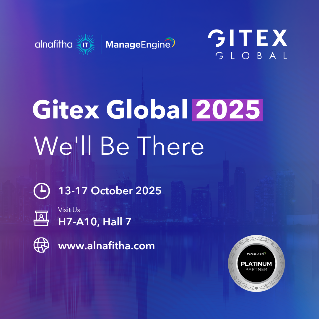 Alnafitha IT Gitex Global 2025 ManageEngine Platinum Partner booth announcement