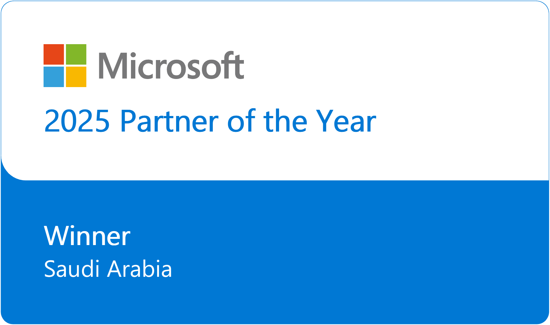Microsoft 2025 Partner of the Year Winner Badge - Saudi Arabia