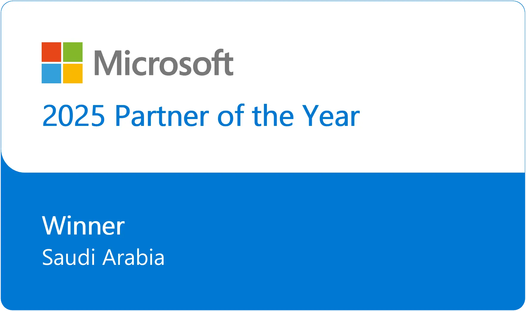 Microsoft 2025 Partner of the Year Winner Badge - Saudi Arabia