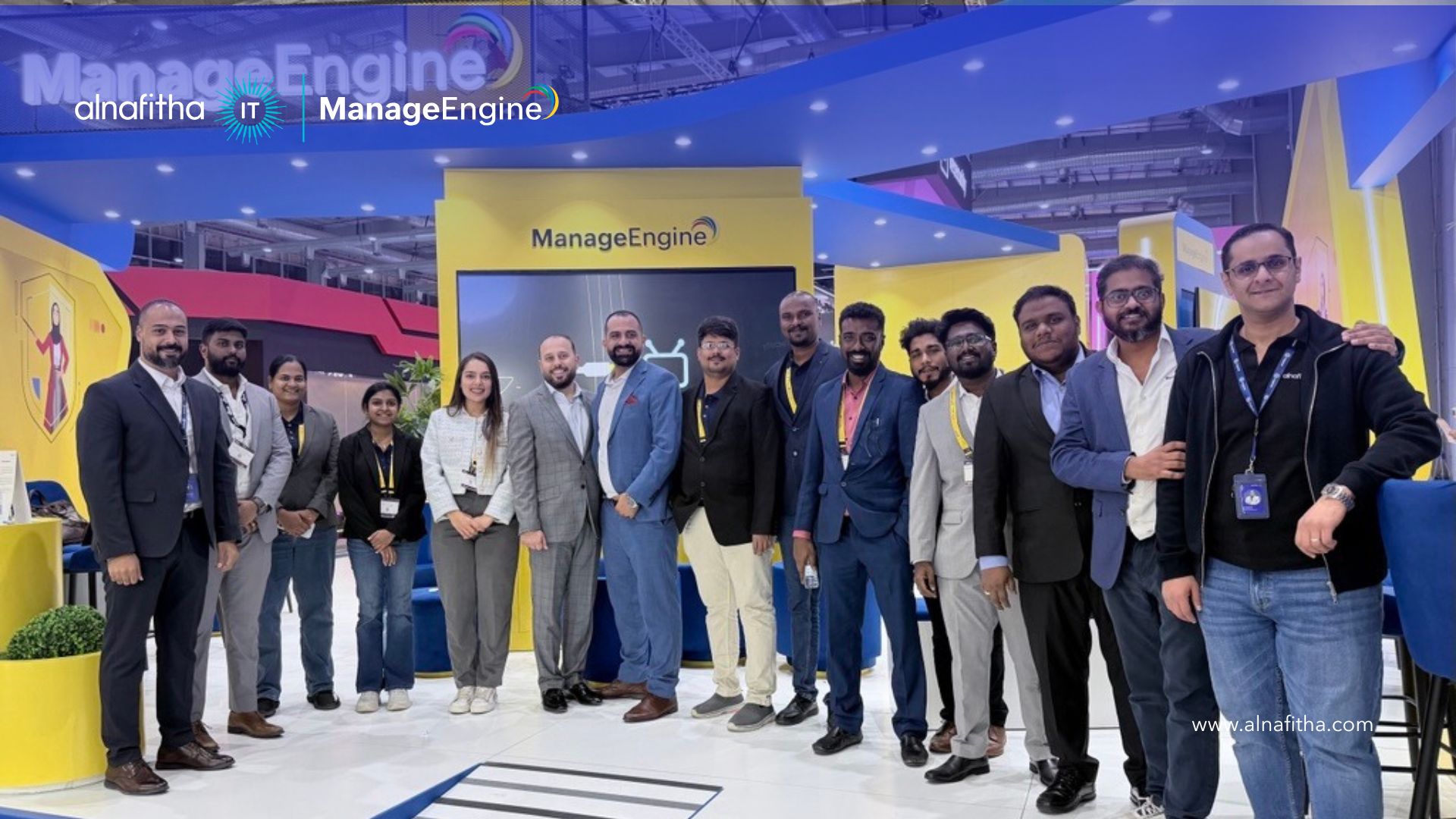 Alnafitha IT team at ManageEngine booth during BlackHat MEA Riyadh 2025
