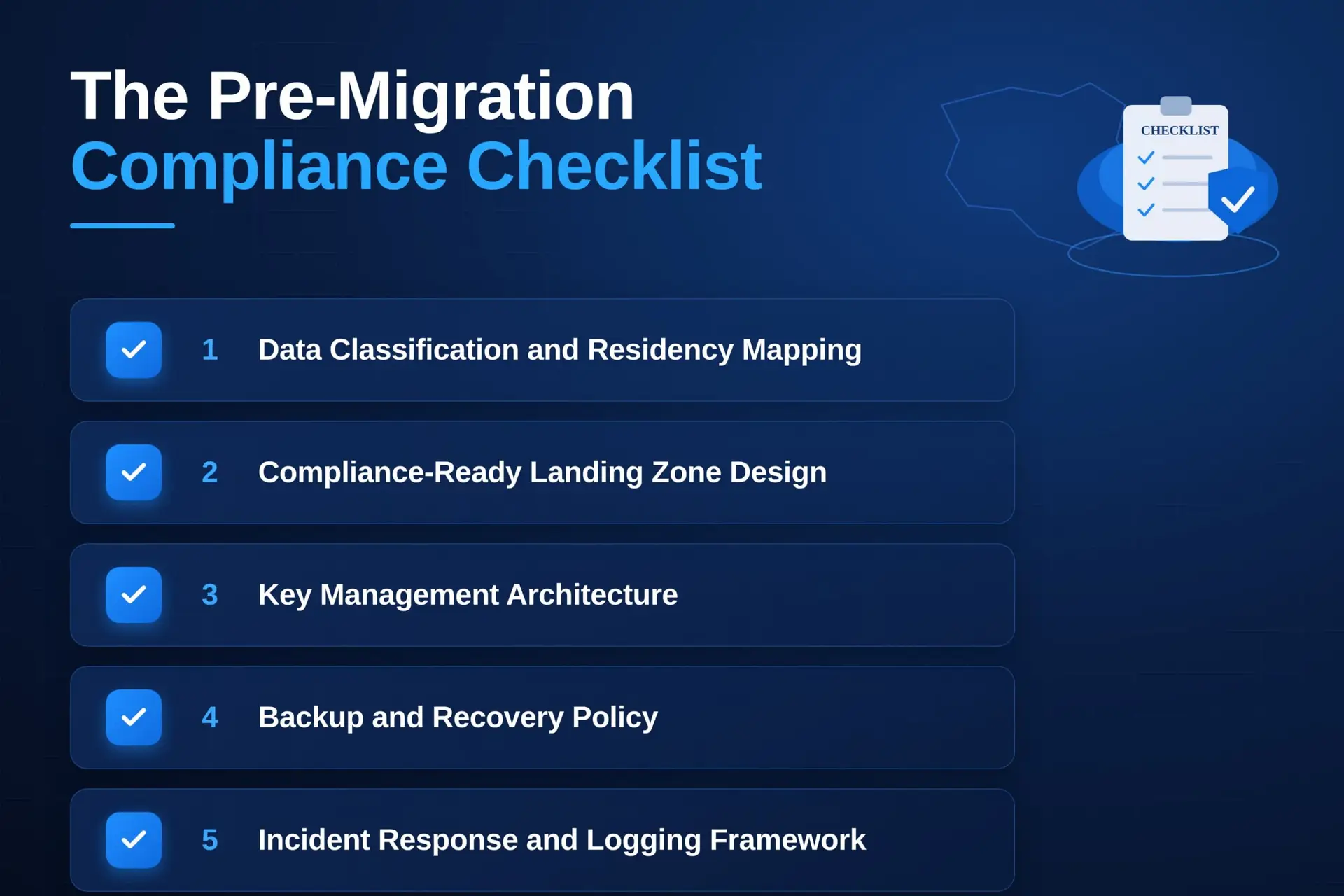 Microsoft Azure pre-migration compliance checklist for Saudi regulated industries