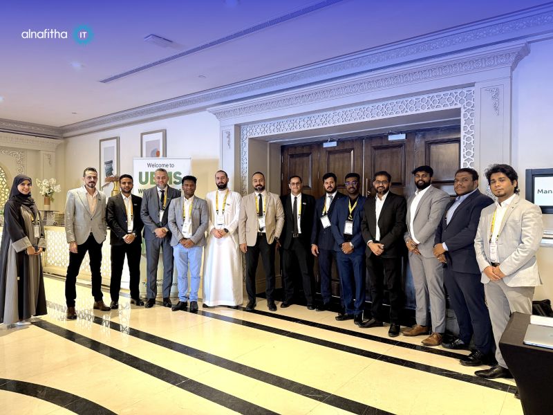 Alnafitha IT team group photo at the UEMS Workshop KSA 2026 in Riyadh