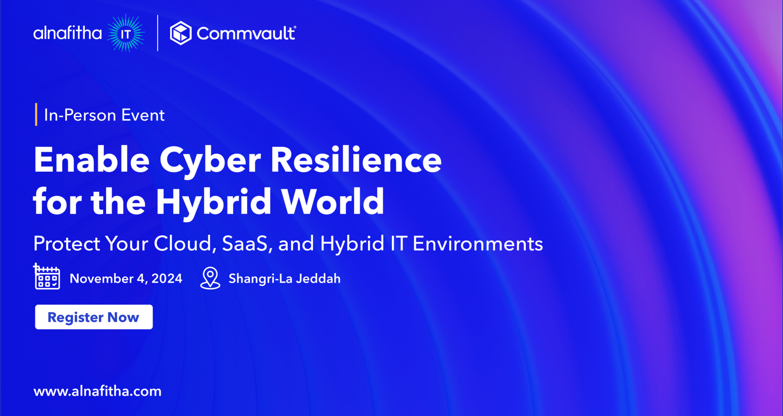 Enable cyber resilience with Commvault and Alnafitha